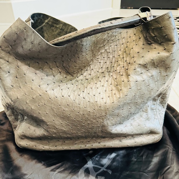 Saint Laurent Hobo ostrich bag - Picture 1 of 8